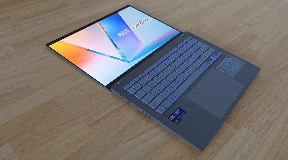 ASUS VivoBook S14 - полностью раскрытый