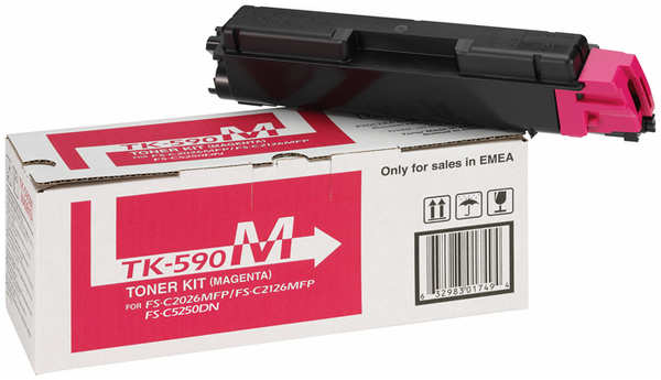 Картридж Kyocera TK-590M Magenta для FS-C2026MFP/C2126mfp/C2526MFP/C2626MFP/C5250DN (5000стр) 1103922