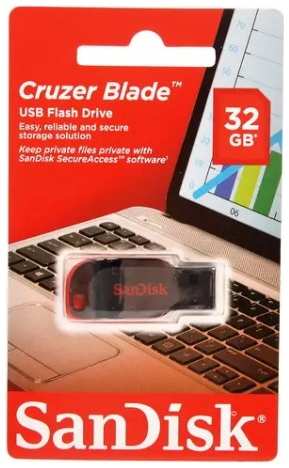 USB Flash накопитель 32GB SanDisk Cruzer Blade (SDCZ50-032G-B35) USB 2.0