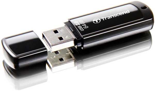 USB Flash накопитель 64GB Transcend JetFlash 350 (TS64GJF350) USB 2.0 Черный 1112252