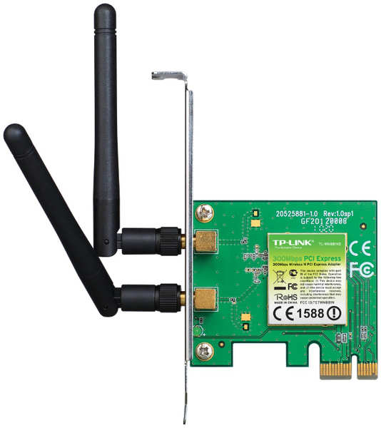 Сетевая карта TP-LINK TL-WN881ND 802.11n Wireless LAN PCI-E Adapter 1112332