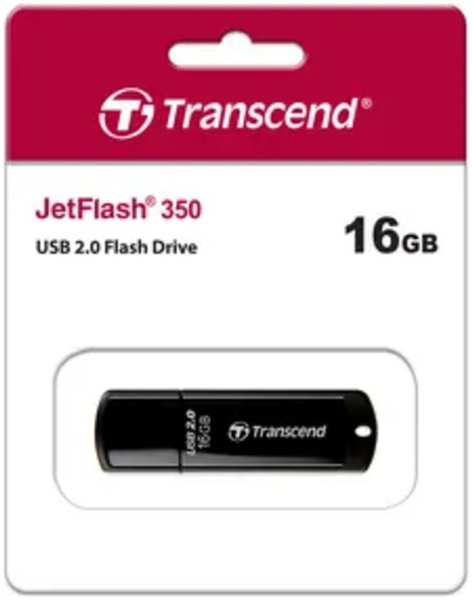 USB Flash накопитель 16GB Transcend JetFlash 350 (TS16GJF350) USB 2.0 Черный 1117237