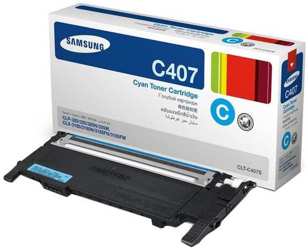 Картридж Samsung CLT-C407S (ST998A) Cyan для CLP-325/CLX-3185 (1000стр) 1126220