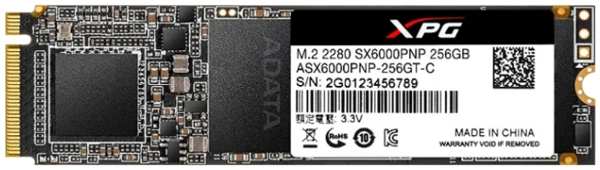 ADATA Внутренний SSD-накопитель 256Gb A-Data XPG SX6000 Pro ASX6000PNP-256GT-C M.2 2280 PCIe NVMe 3.0 x4 11603122