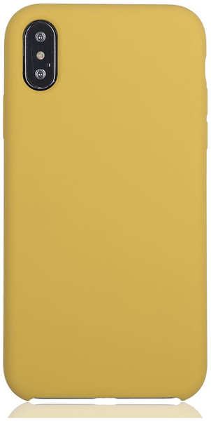 Чехол для Apple iPhone Xs Max Brosco Softrubber, накладка, желтый 11610681