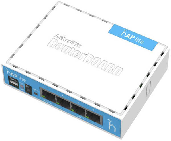 Беспроводной маршрутизатор MikroTik RB941-2nD 802.11n 300Мбит/с 2.4ГГц 4xLAN 11617941