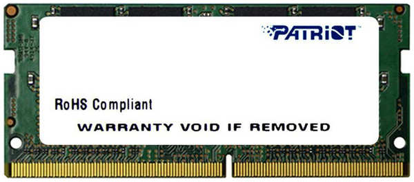 Модуль памяти SO-DIMM DDR4 4Gb PC19200 2400Mhz PATRIOT (PSD44G240081S)