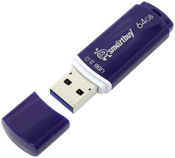 USB Flash накопитель 64GB Smartbuy Crown (SB64GBCRW-Bl) USB 3.0 синий 11622620