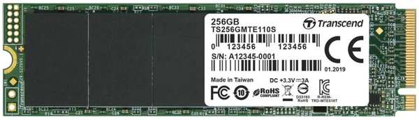 Внутренний SSD-накопитель 256Gb Transcend TS256GMTE110S MTE110S M.2 2280 PCI-E 3.0 x4 11624471