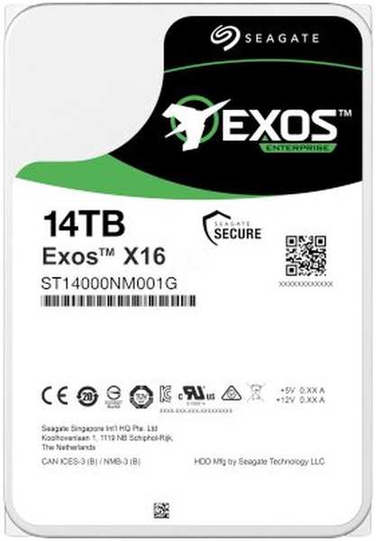 Внутренний жесткий диск 3,5″14Tb Seagate (ST14000NM001G) 256Mb 7200rpm SATA3 Exos X16