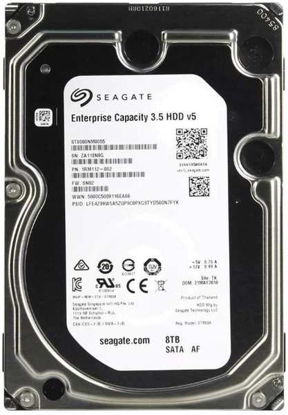 Внутренний жесткий диск 3,5″8Tb Seagate (ST8000NM0055) 256Mb 7200rpm SATA3 Exos 7E8 11634175