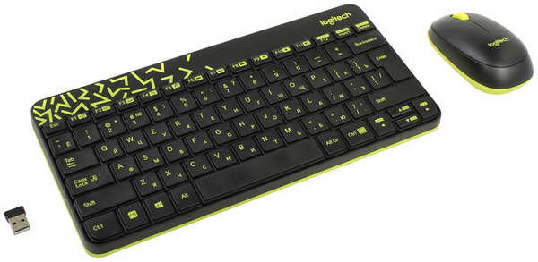 Клавиатура+мышь Logitech Wireless Combo MK240 Black/Yellow 11644518
