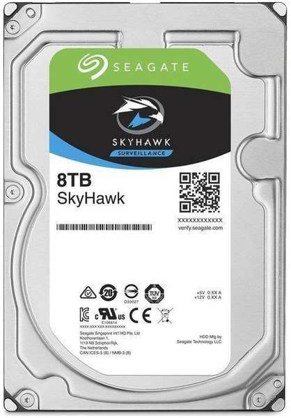 Внутренний жесткий диск 3,5″8Tb Seagate (ST8000VX004) 256Mb 7200rpm SATA3 SkyHawk 11654216