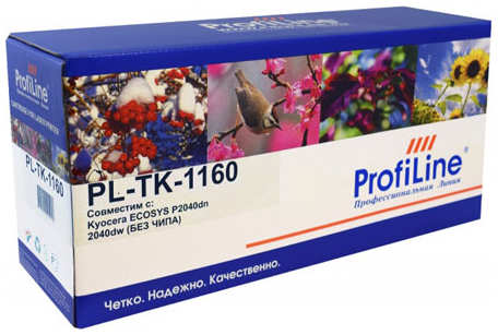 Картридж ProfiLine PL-TK-1160 для Kyocera ECOSYS P2040dn/2040dw ((7200стр) с чипом 11660472