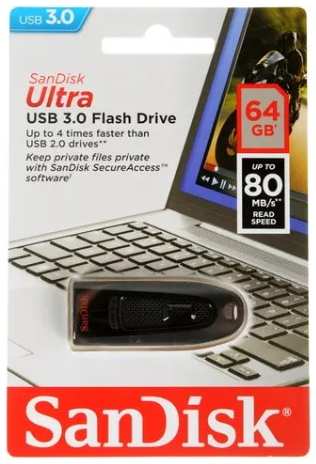 USB Flash накопитель 64GB SanDisk Ultra (SDCZ48-064G-U46) USB 3.0