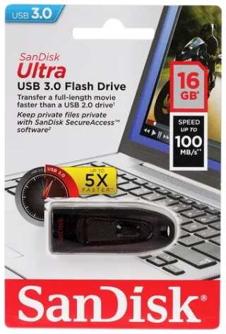 USB Flash накопитель 16GB SanDisk Ultra (SDCZ48-016G-U46) USB 3.0