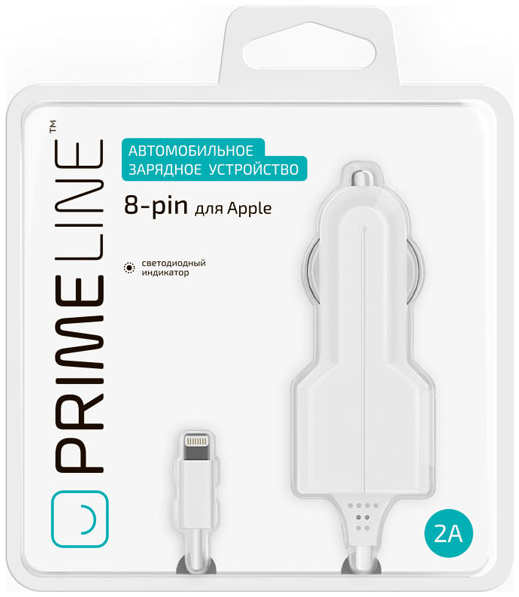 Автомобильное зарядное устройство Prime Line 2.1A для Apple (2207)