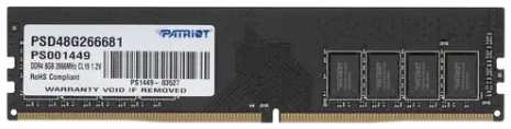 Модуль памяти DIMM 8Gb DDR4 PC21300 2666MHz PATRIOT (PSD48G266681) 11675624