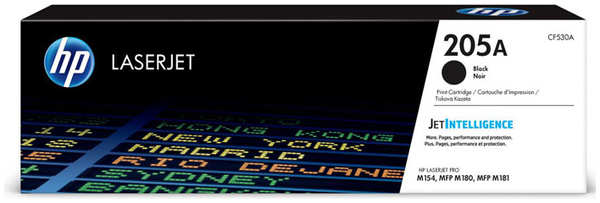 Картридж HP CF530A №205A Black для Color LJ Pro M180n/M181fx (1100стр) 11683253
