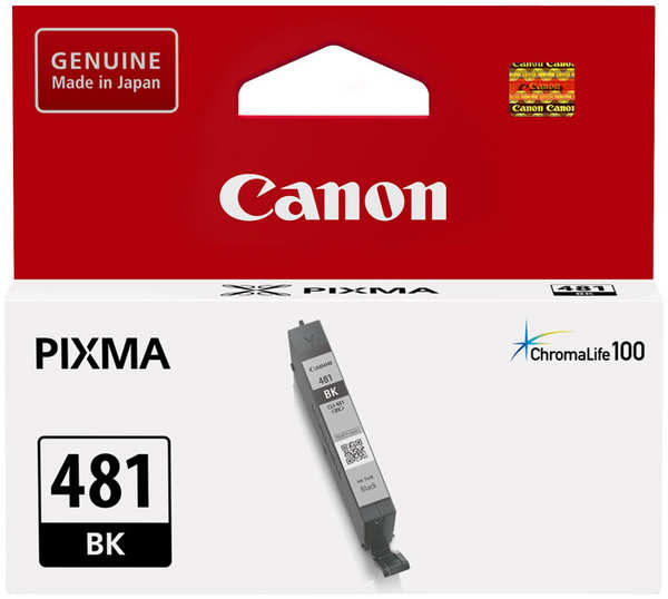 Картридж Canon CLI-481BK для TS6140, TR7540, TR8540, TS8140, TS9140. Чёрный 11683780
