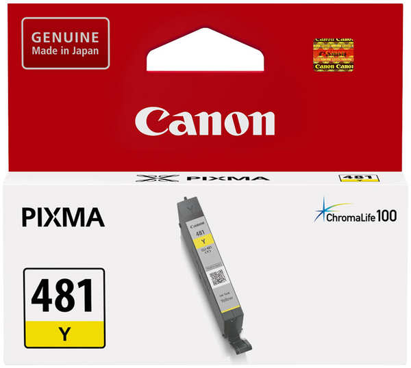 Картридж Canon CLI-481Y для TS6140, TR7540, TR8540, TS8140, TS9140. Желтый 11683785