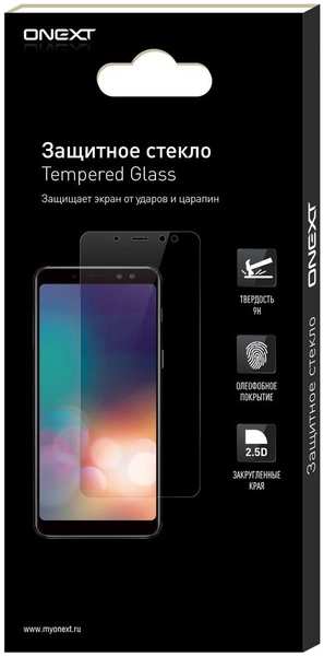 Защитное стекло для Samsung Galaxy A20 (2019) SM-A205 Onext, изогнутое по форме дисплея, с черной рамкой