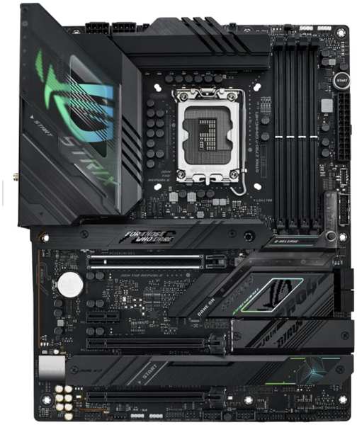 Материнская плата ASUS ROG Strix Z790-F Gaming WiFi Z790 Socket-1700 4xDDR5, 4xSATA3, RAID, 4xM.2, 3xPCI-E16x, 6xUSB3.2, 2xUSB3.2 Type C, DP, HDMI, WiFi, 2.5Glan, ATX