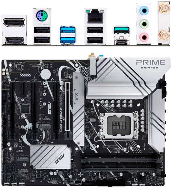 Материнская плата ASUS Prime Z790-P WiFi Z790 Socket-1700 4xDDR5, 4xSATA3, RAID, 3xM.2, 4xPCI-E16x, 3xUSB3.2, 1xUSB3.2 Type C, DP, HDMI, WiFi, 2,5Glan, ATX