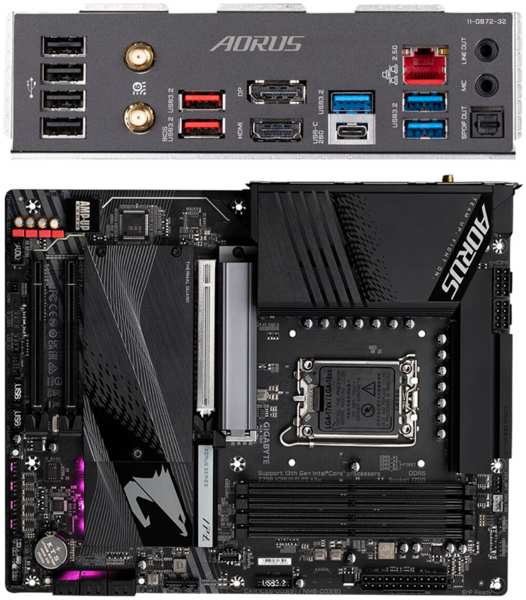 Материнская плата Gigabyte Z790 AORUS Elite Z790 Socket-1700 4xDDR5, 6xSATA3, RAID, 4xM.2, 3xPCI-E16x, 5xUSB3.2, 1xUSB3.2 Type C, DP, HDMI, 2.5Glan, ATX 11700133