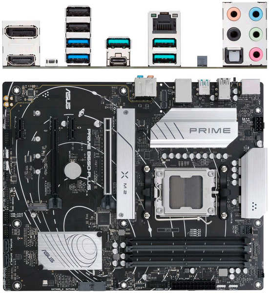 Материнская плата ASUS Prime B650-Plus-CSM B650 Socket AM5 4xDDR5, 4xSATA3, RAID, 2xM.2, 2xPCI-E16x, 5xUSB3.2, 1xUSB3.2 Type C, DP, HDMI, 2.5Glan, ATX