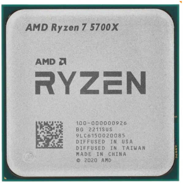 Процессор AMD Ryzen 7 5700X, 3.4ГГц, (Turbo 4.6ГГц), 8-ядерный, L3 32МБ, Сокет AM4, OEM 11701997