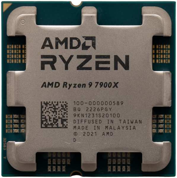 Процессор AMD Ryzen 9 7900X, 4.7ГГц, (Turbo 5.6ГГц), 12-ядерный, L3 64МБ, Сокет AM5, OEM 11702148