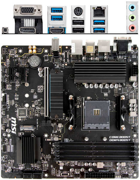 Материнская плата MSI B550M Pro-VDH Socket-AM4 AMD B550 4xDDR4, 4xSATA3, RAID, 2xM.2, 1xPCI-E16x, 4xUSB3.2, D-Sub, DP, HDMI, Glan, mATX 11702292