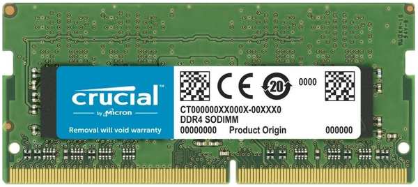 Модуль памяти SO-DIMM DDR4 32Gb PC25600 3200MHz Crucial (CT32G4SFD832A) 11702532