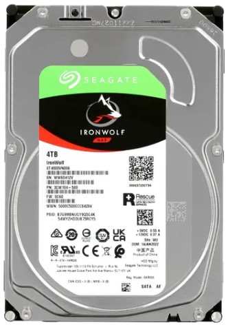 Внутренний жесткий диск 3,5″4Tb Seagate (ST4000VN006) 256Mb 5400rpm SATA3 IronWolf