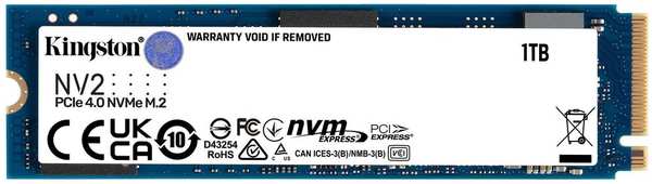 Внутренний SSD-накопитель 1000Gb Kingston NV2 SNV2S/1000G M.2 2280 PCIe NVMe 4.0 x4