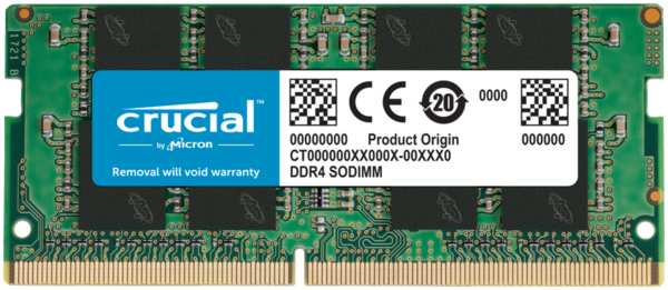 Модуль памяти SO-DIMM DDR4 8Gb PC25600 3200Mhz Crucial (CT8G4SFRA32A) 11711665