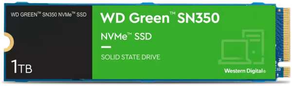 Внутренний SSD-накопитель 1000Gb Western Digital Green SN350 (WDS100T3G0C) M.2 2280 PCIe NVMe 3.0 x4 11713776