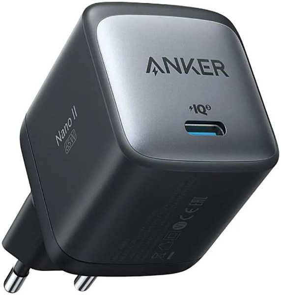 Сетевое зарядное устройство Anker PowerPort Nano II GaN A2663 65W USB Type-C черное 11716881