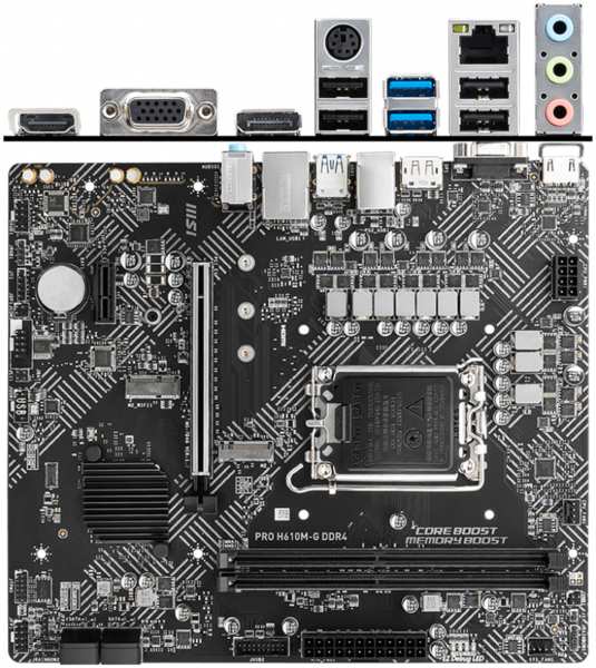 Материнская плата MSI Pro H610M-G DDR4 H610 Socket-1700 2xDDR4, 4xSATA3, 1xM.2, 1xPCI-E16x, 2xUSB3.2, D-Sub, DP, HDMI, Glan, mATX 11718027