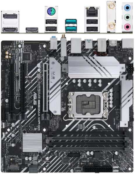 Материнская плата ASUS Prime B660M-A WiFi D4 B660 Socket-1700 4xDDR4, 4xSATA3, RAID, 2xM.2, 3xPCI-E16x, 2xUSB3.2, DP, 2xHDMI, WiFi, Glan, mATX