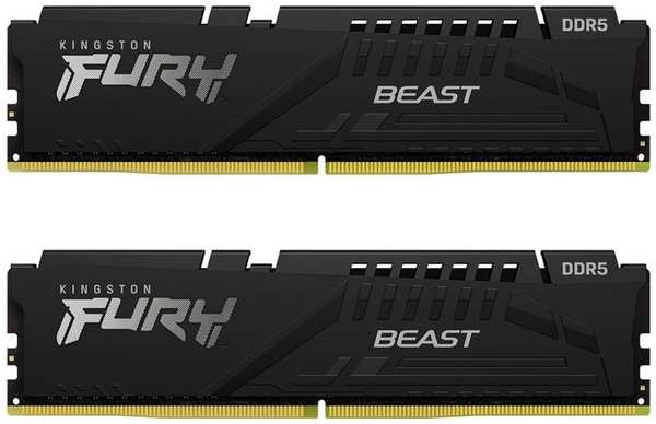 Модуль памяти DIMM 32Gb 2х16Gb DDR5 PC48000 6000MHz Kingston Fury Beast Black (KF560C40BBK2/32) 11719826