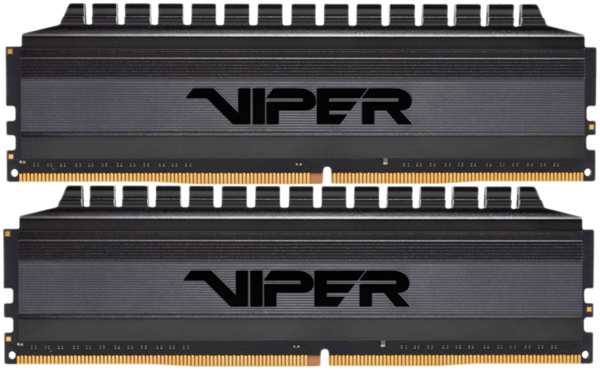 Модуль памяти DIMM 16Gb 2х8Gb DDR4 PC35200 4400MHz PATRIOT Viper 4 Blackout (PVB416G440C8K)