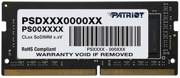 Модуль памяти SO-DIMM DDR4 4Gb PC21300 2666Mhz PATRIOT (PSD44G266681S) 11721999