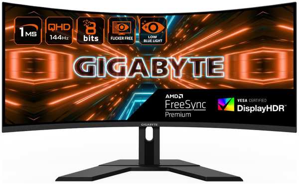 Монитор 34″Gigabyte G34WQC A VA 3440x1440 1ms HDMI, DisplayPort