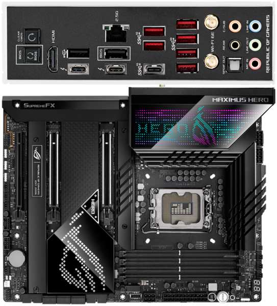 Материнская плата ASUS ROG Maximus Z690 Hero Z690 Socket-1700 4xDDR5, 6xSATA3, RAID, 5xM.2, 3xPCI-E16x, 7xUSB3.2, 3xUSB3.2 Type C, HDMI, Wi-Fi, 2.5Glan, ATX 11723501