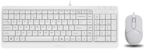 Клавиатура+мышь A4Tech F1512 White 11728250