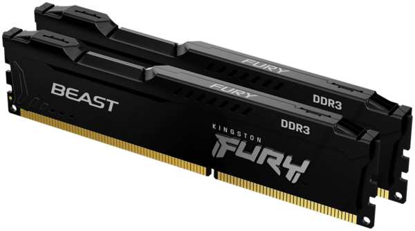 Модуль памяти DIMM 8Gb 2x4Gb KIT DDR3 PC12800 1600MHz Kingston Fury Beast Black (KF316C10BBK2/8) 11728609