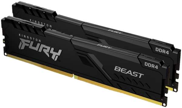 Модуль памяти DIMM 8Gb 2х4Gb DDR4 PC21300 2666MHz Kingston Fury Beast (KF426C16BBK2/8)