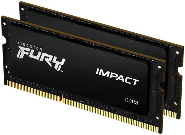 Модуль памяти SO-DIMM DDR3 16Gb (2x8Gb) PC15000 1866Mhz Kingston Fury Impact (KF318LS11IBK2/16)